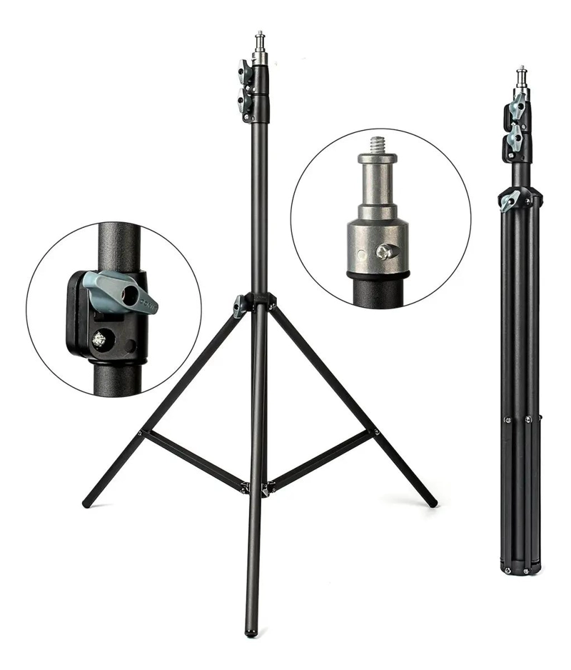 SOPORTE TRIPODE MULTIFUNCIONAL 2,1MTS PARA ESTUDIO FOTOGRAFICO - 6