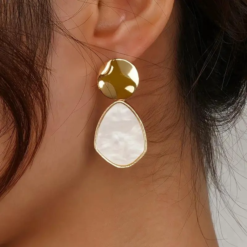 AROS PENDIENTES ELEGANTES LARGOS CON BOLSA DE JOYAS - 2