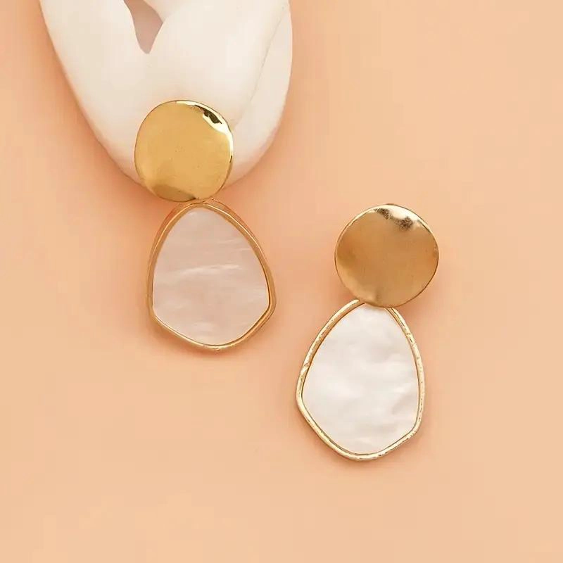AROS PENDIENTES ELEGANTES LARGOS CON BOLSA DE JOYAS - 5