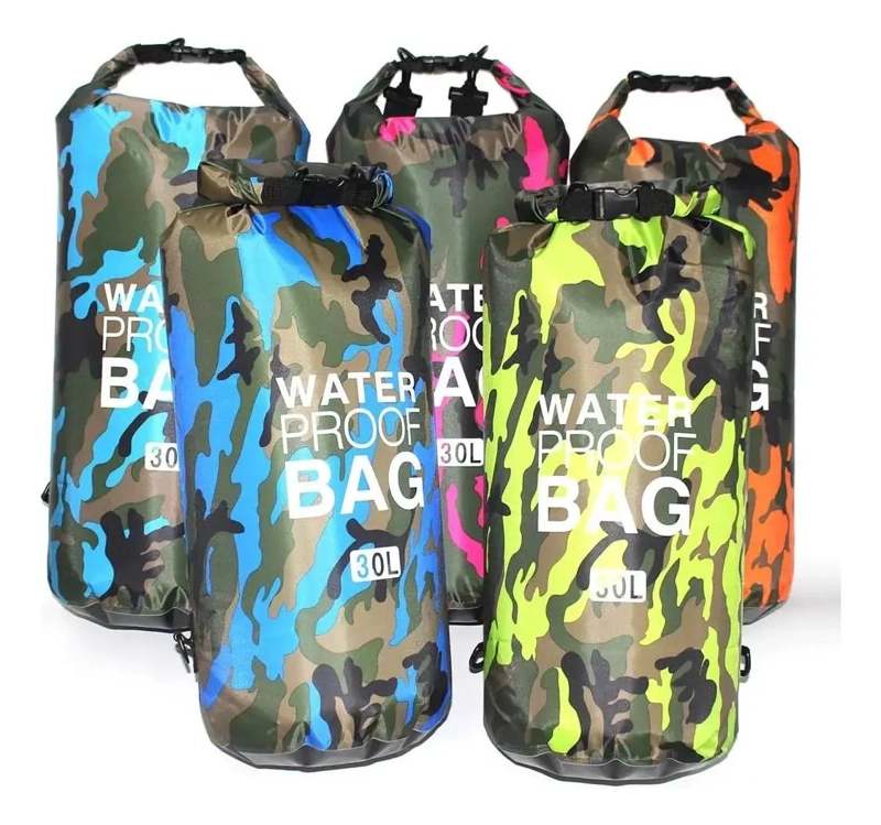 MOCHILA IMPERMEABLE DE PVC PARA CAMPING Y VIAJE 20 LITROS - 4