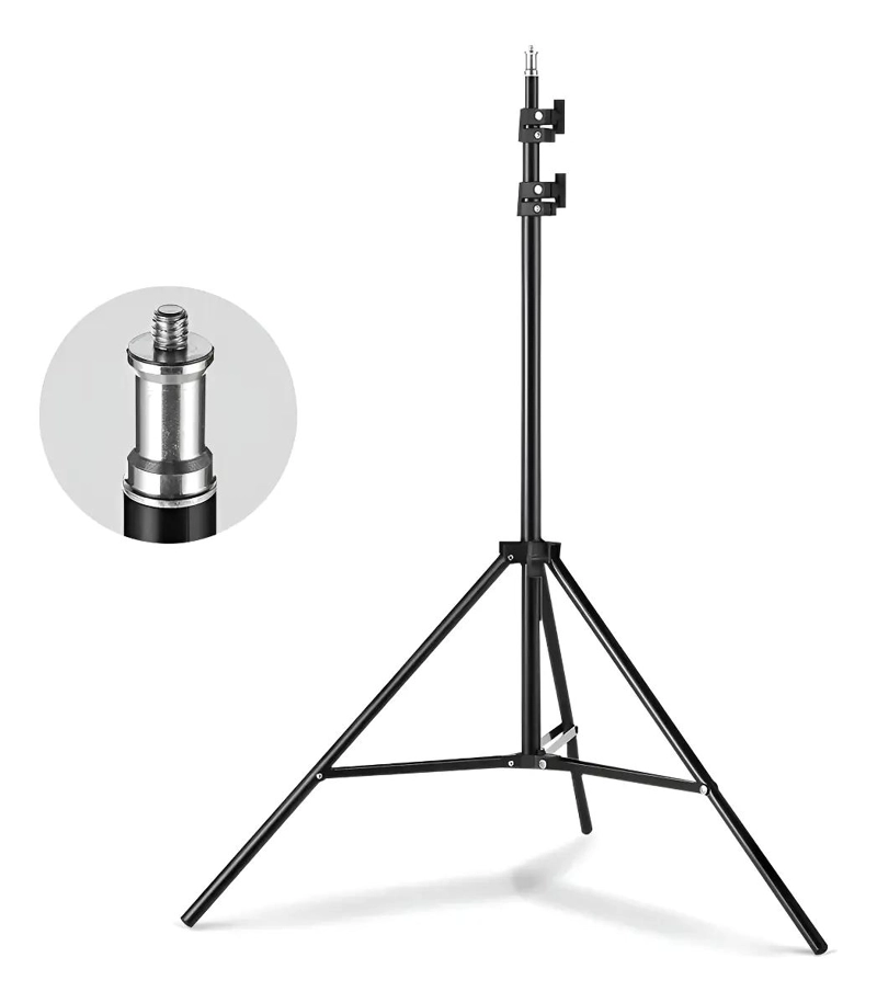 TRIPODE DE FLASH DE ALUMINIO 2M CON PERNO UNIVERSAL - 1