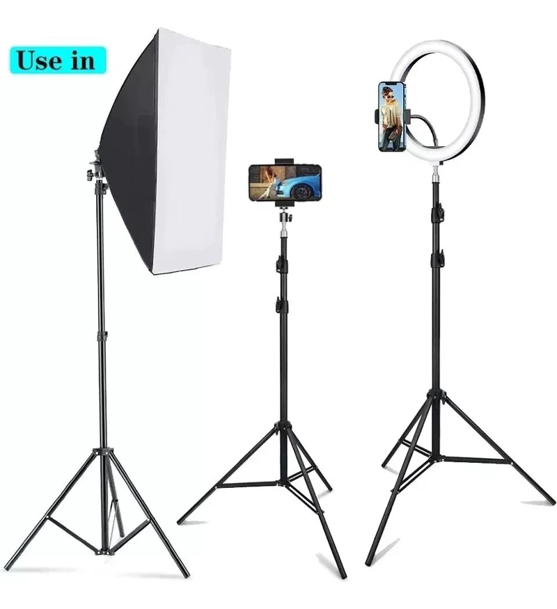 TRIPODE DE FLASH DE ALUMINIO 2M CON PERNO UNIVERSAL - 2