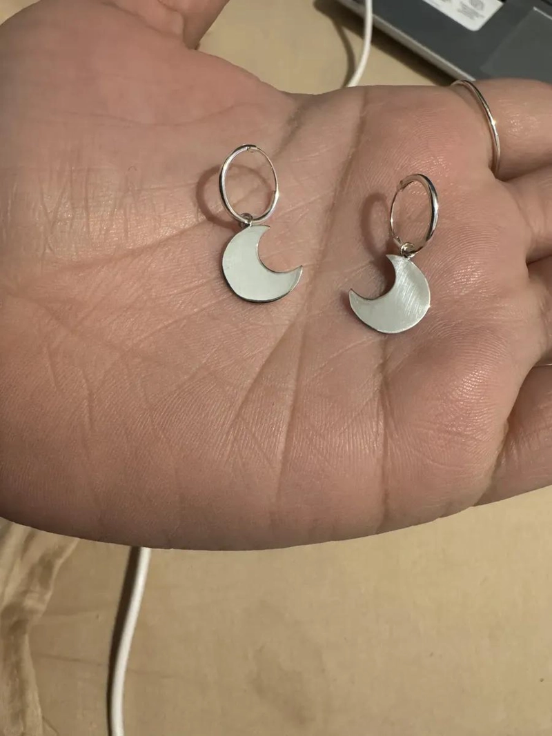 AROS DE ARGOLLA CON COLGANTES EN PLATA 925 DE DISEÑO ELEGANTE - 4