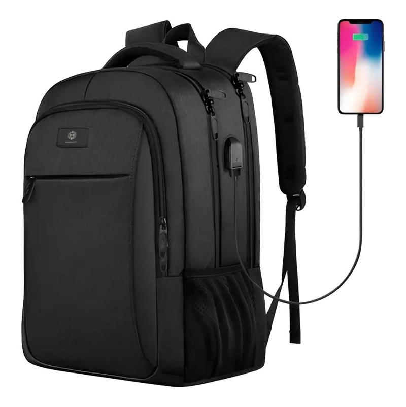 MOCHILA IMPERMEABLE ANTIRROBO CON PUERTO USB 25L - 1