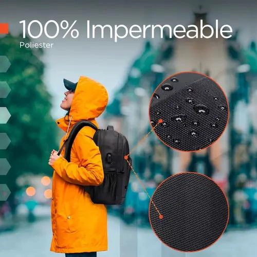 MOCHILA IMPERMEABLE ANTIRROBO CON PUERTO USB 25L - 2