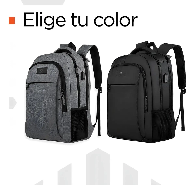 MOCHILA IMPERMEABLE ANTIRROBO CON PUERTO USB 25L - 3