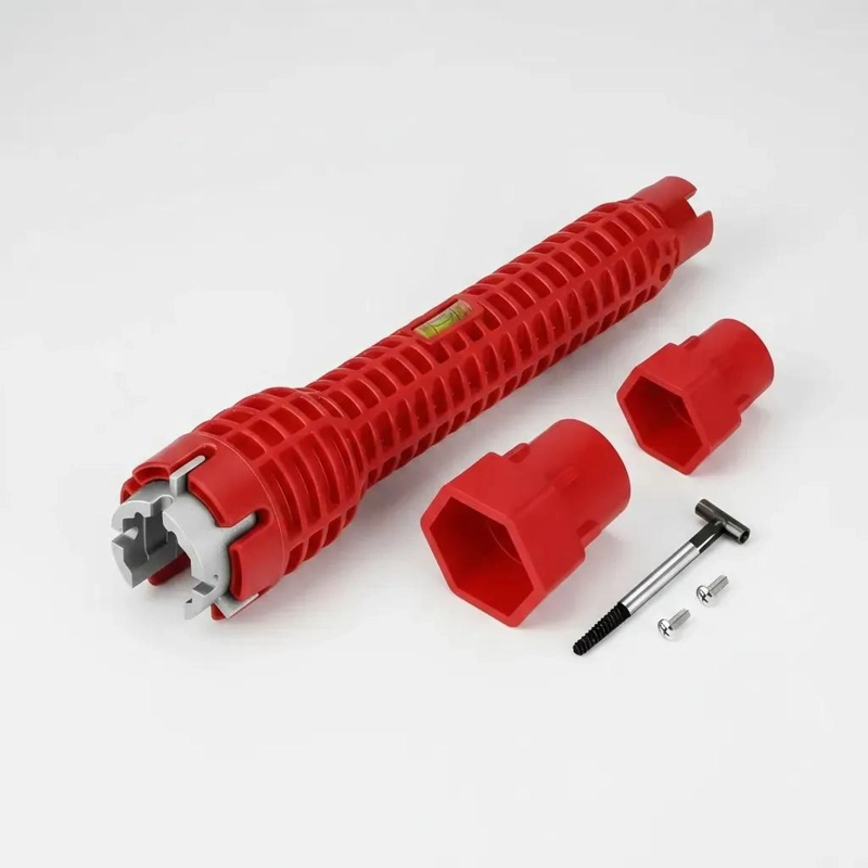 LLAVE MULTIFUNCIONAL PARA APRETAR GRIFOS Y TUBERIAS COLOR ROJO - 1