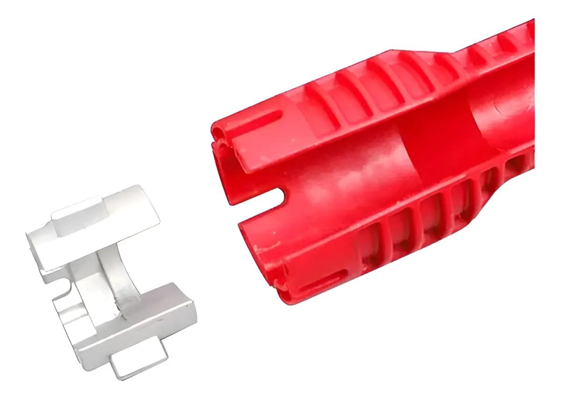 LLAVE MULTIFUNCIONAL PARA APRETAR GRIFOS Y TUBERIAS COLOR ROJO - 9
