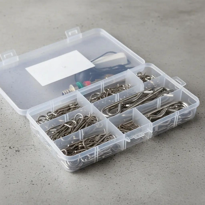 SET DE CHAVETAS Y SEGUROS TIPO R CON 150 UNIDADES - 4