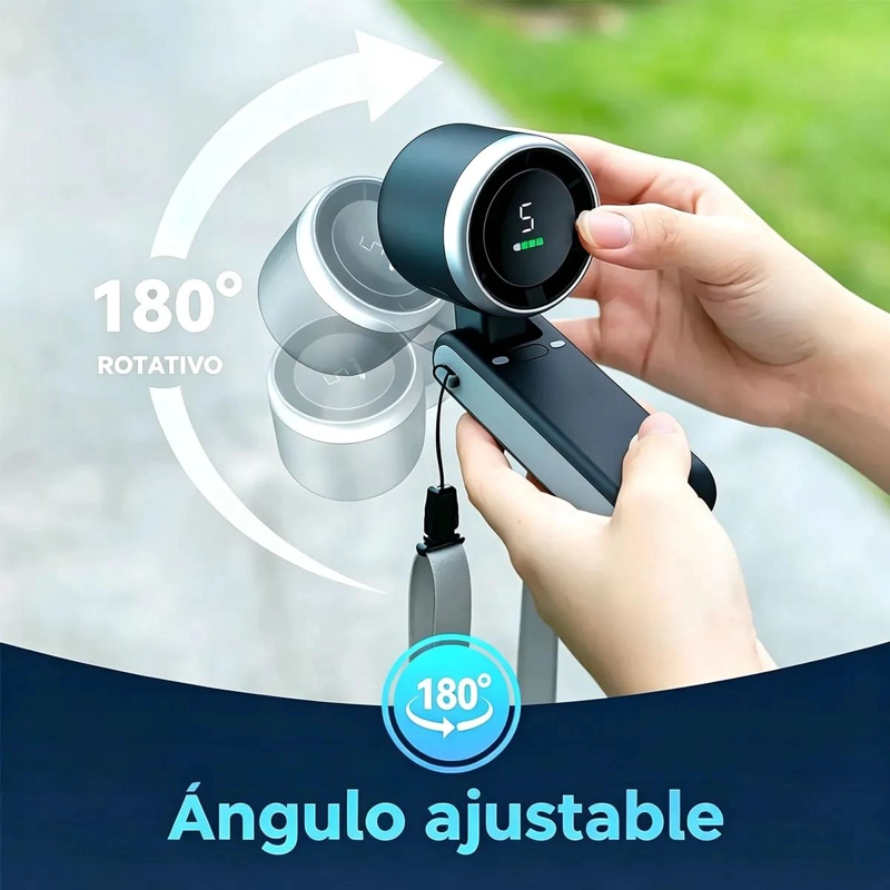 VENTILADOR PORTATIL 2 EN 1 DE MANO Y ESCRITORIO CON CARGA RAPIDA - 4