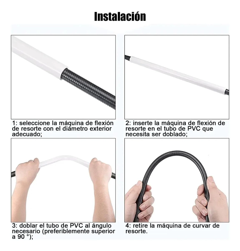 SET DE DOBLADORES DE TUBO DE RESORTE PARA PVC 42 A 46 CM - 3