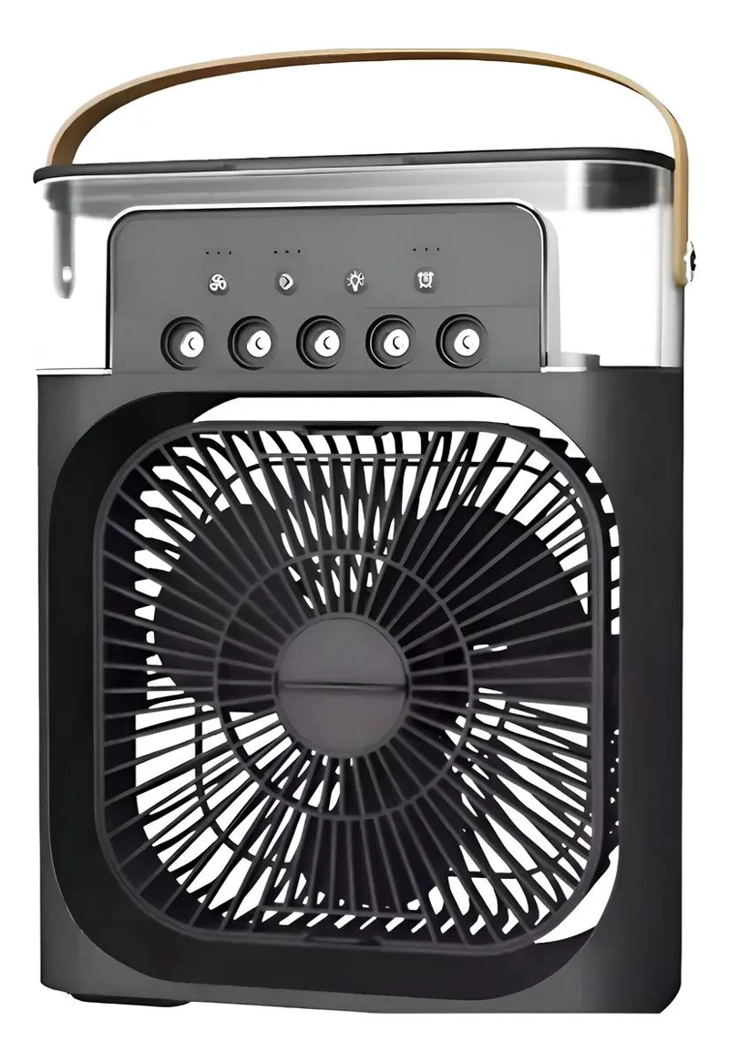 MINI VENTILADOR HUMIDIFICADOR PORTATIL USB COLOR NEGRO - 1