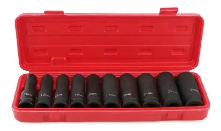 SET DE DADOS DE IMPACTO LARGO 10 PIEZAS PARA HERRAMIENTAS - 1