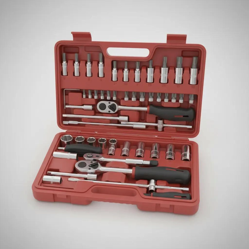 KIT DE HERRAMIENTAS VERSATIL CON 46 PIEZAS EN COLOR ROJO - 3