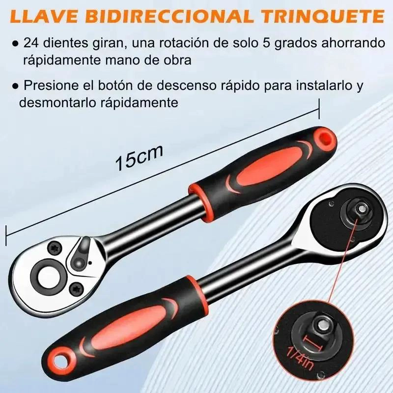 KIT DE HERRAMIENTAS MANUALES 46 PIEZAS EN MALETIN - 3