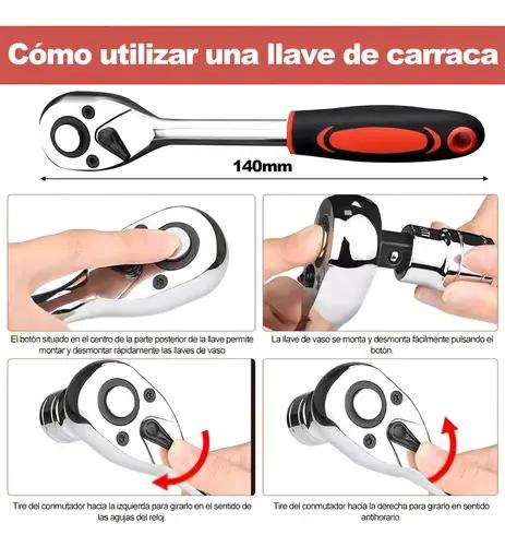 KIT DE HERRAMIENTAS MECANICAS DE 46 PIEZAS CON CAJA DE TRANSPORTE - 4