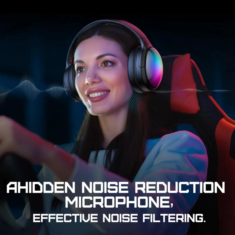 AURICULARES BLUETOOTH CON MICROFONO Y LUCES RGB PERSONALIZADAS - 8