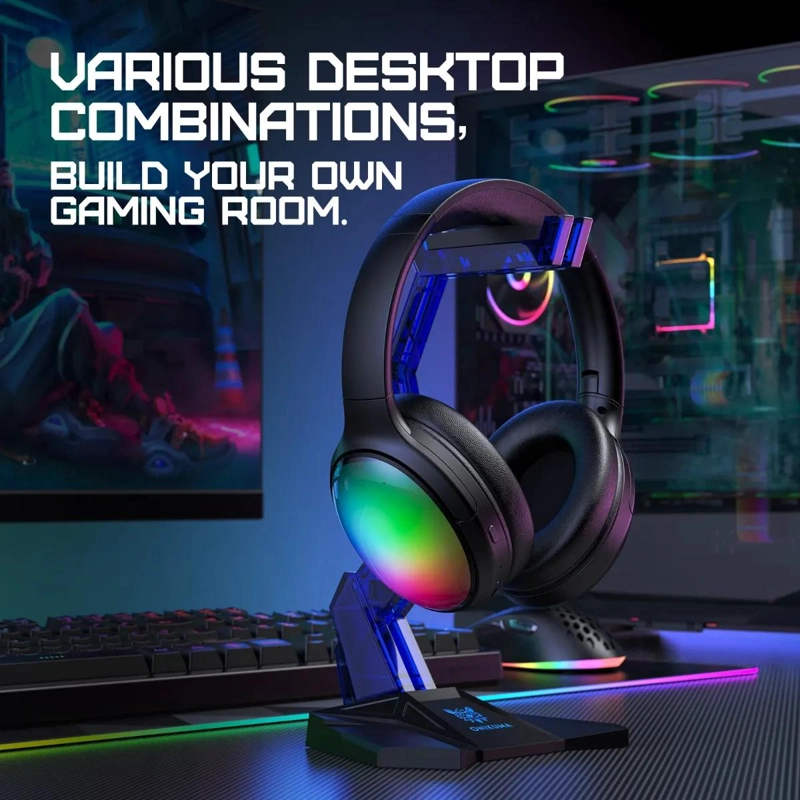 AURICULARES BLUETOOTH CON MICROFONO Y LUCES RGB PERSONALIZADAS - 9