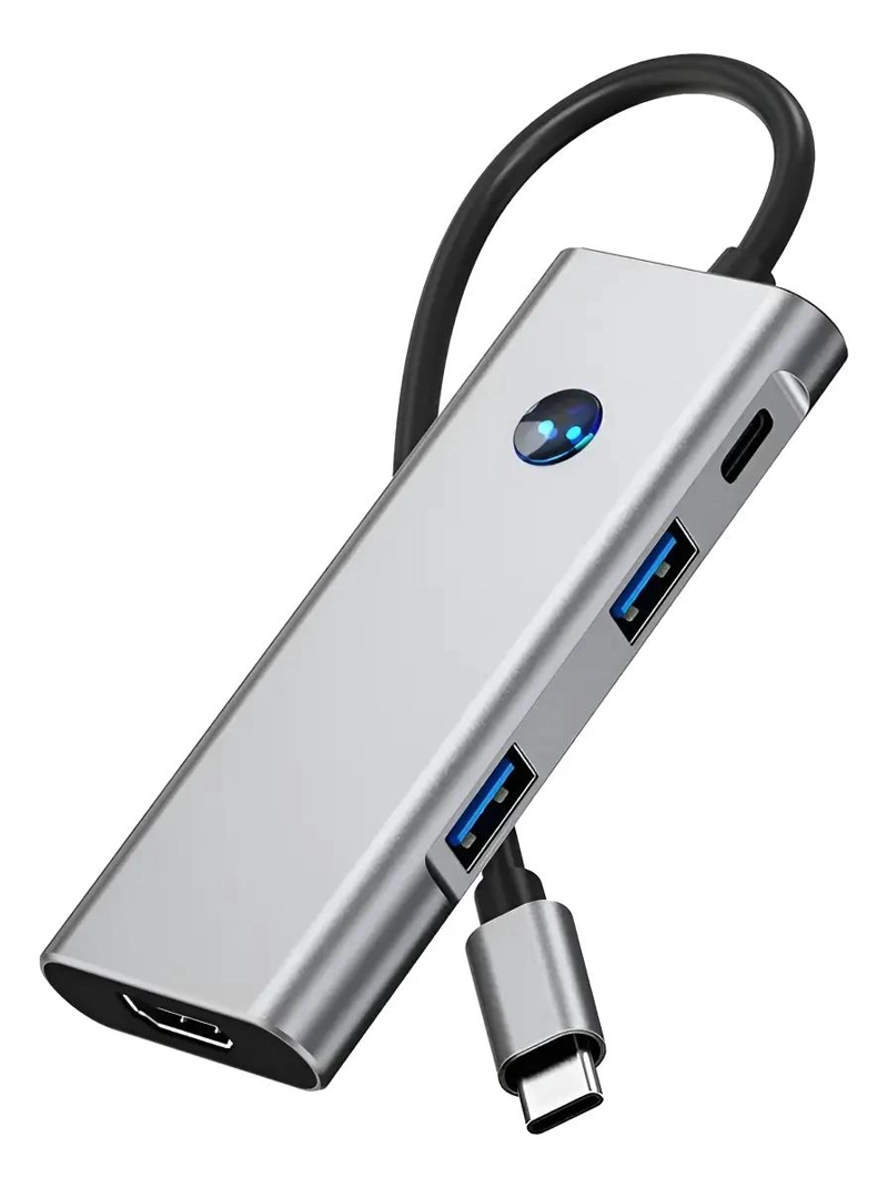 HUB ADAPTADOR USB TIPO C 7 EN 1 CON HDMI 4K Y PUERTOS USB - 1