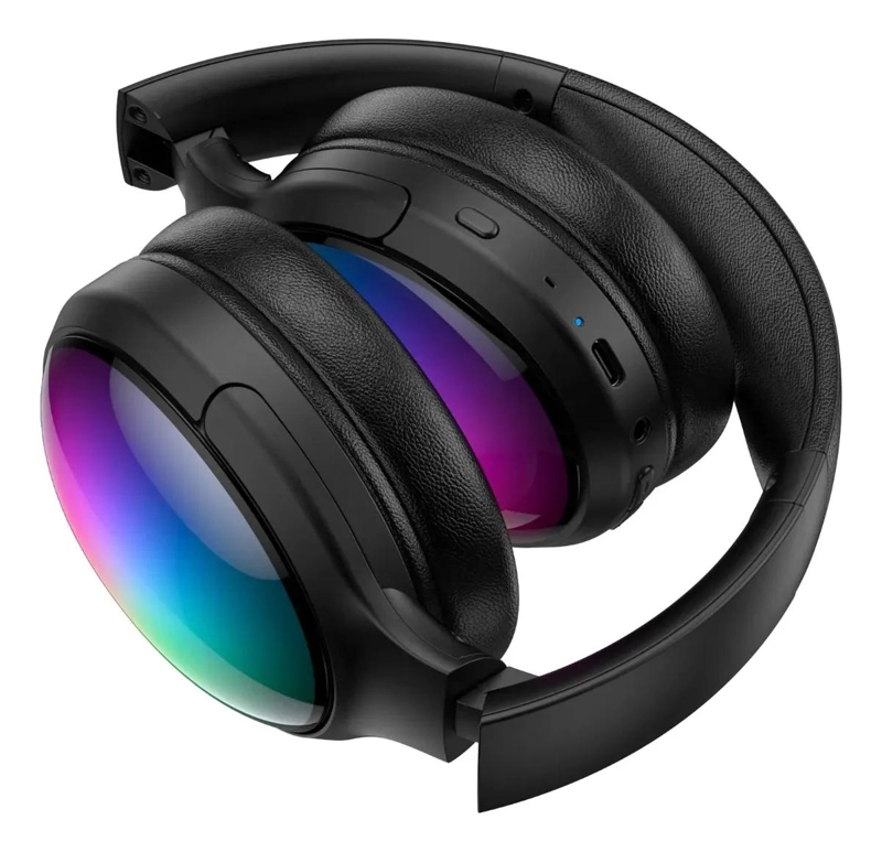 AURICULARES BLUETOOTH CON MICROFONO Y LUCES RGB PERSONALIZABLES - 7