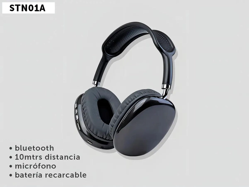 AUDIFONOS INALAMBRICOS DIADEMA CON MICROFONO Y BLUETOOTH - 10