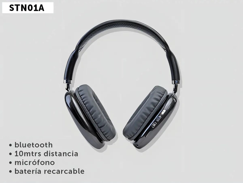 AUDIFONOS INALAMBRICOS DIADEMA CON MICROFONO Y BLUETOOTH - 8