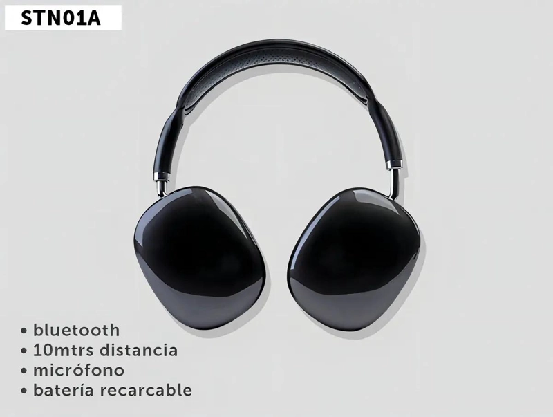 AUDIFONOS INALAMBRICOS DIADEMA CON MICROFONO Y BLUETOOTH - 9