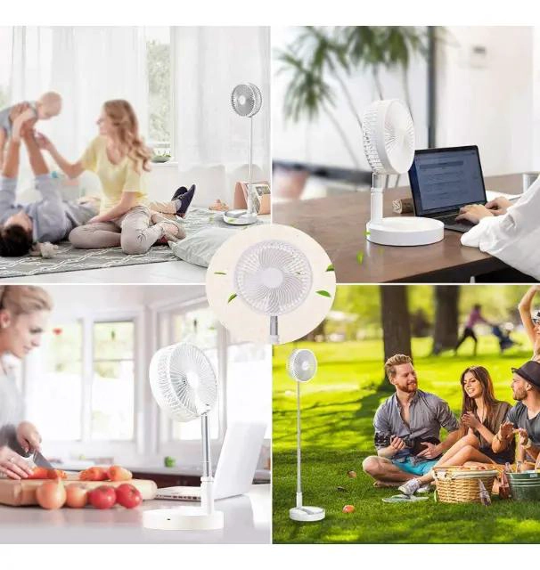 VENTILADOR PLEGABLE PORTATIL USB RECARGABLE 3 VELOCIDADES - 1