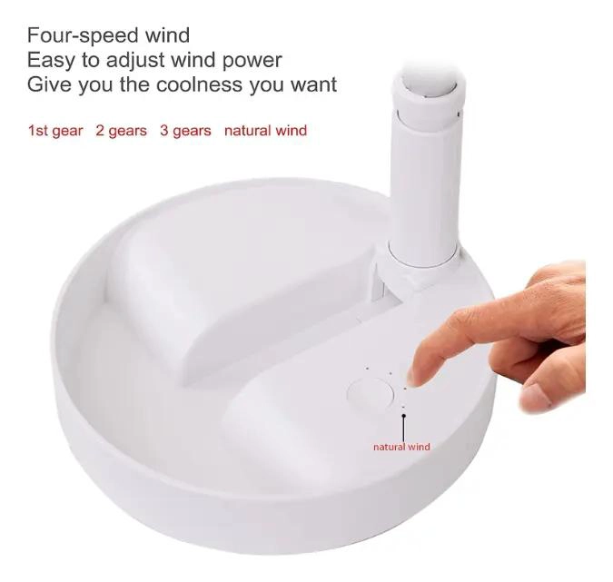 VENTILADOR PLEGABLE PORTATIL USB RECARGABLE 3 VELOCIDADES - 3