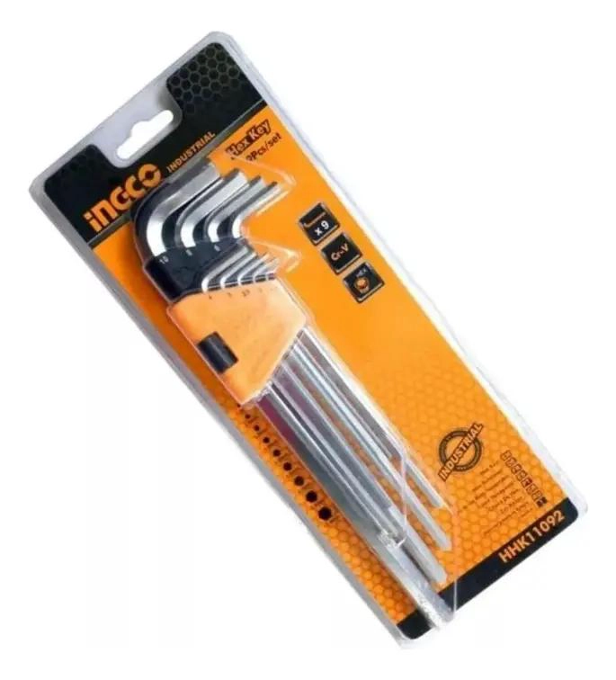 JUEGO DE LLAVES ALLEN EXTRA LARGAS 1,5-10 MM 9 PIEZAS - 1