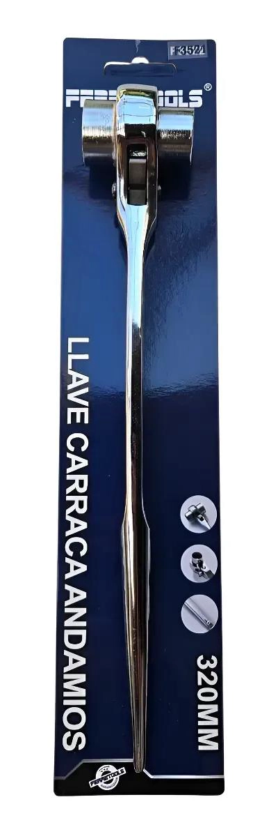 LLAVE CARRACA COMBINADA 19 MM Y 22 MM PARA ANDAMIOS - 3