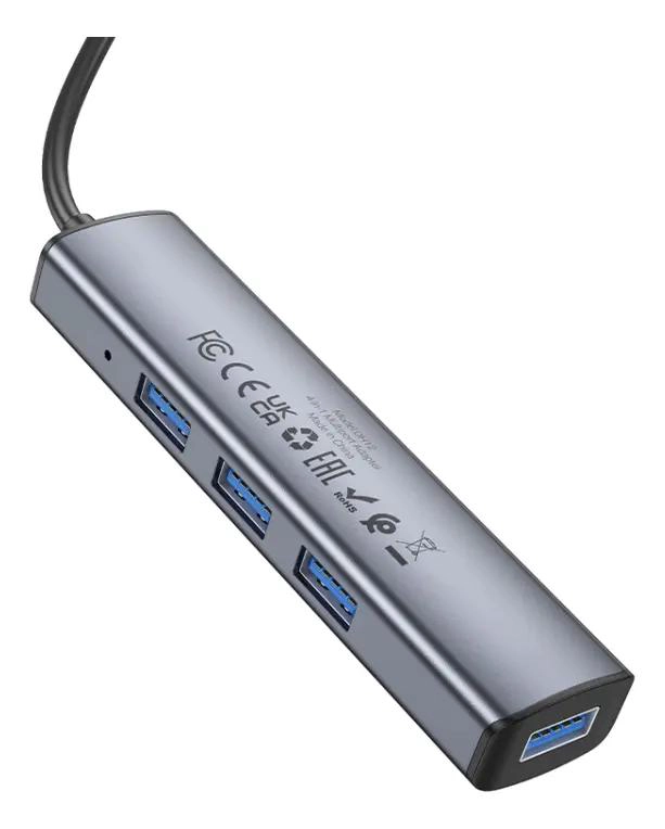 HUB USB DE 4 PUERTOS CON CABLE DE 1.2 M PARA CONECTIVIDAD - 1