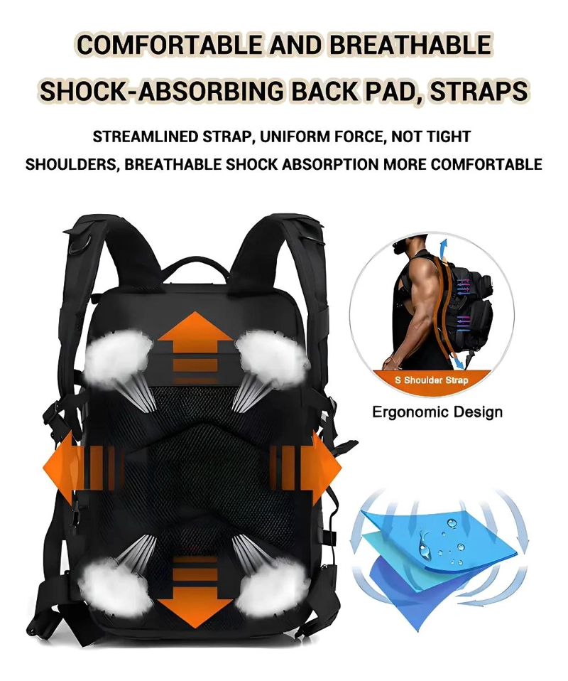 MOCHILA TACTICA 50L IMPERMEABLE PARA CAMPING Y SENDERISMO - 6
