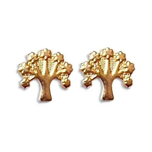 AROS ENCHAPADOS EN ORO 18K CON DISEÑO ARBOL DE LA VIDA - 2