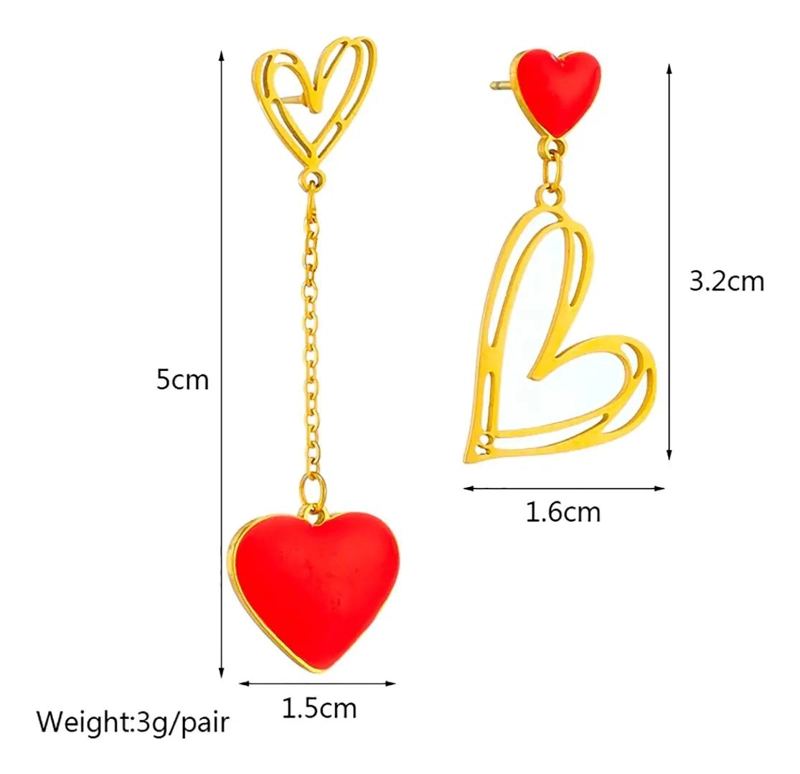 AROS COLGANTES DE ACERO INOXIDABLE BAÑADOS EN ORO 18K - 2