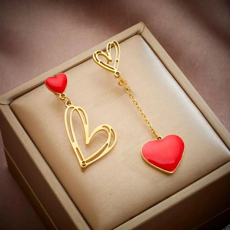 AROS COLGANTES DE ACERO INOXIDABLE BAÑADOS EN ORO 18K - 3