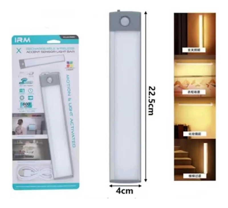 LAMPARA LED RECARGABLE CON SENSOR DE MOVIMIENTO Y TEMPERATURAS AJUSTABLES - 2