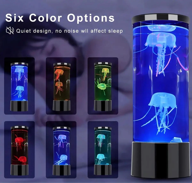 LAMPARA DECORATIVA MEDUSA CON LUZ LED Y EFECTO 3D - 1