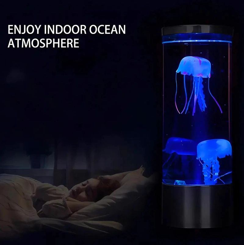 LAMPARA DECORATIVA MEDUSA CON LUZ LED Y EFECTO 3D - 3