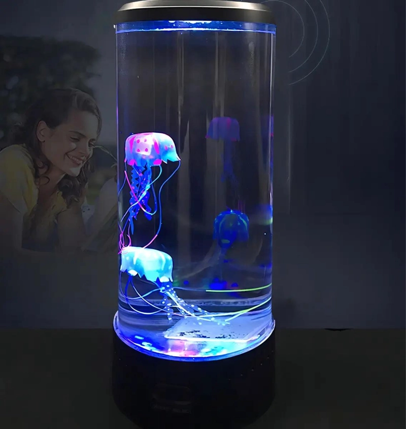 LAMPARA DECORATIVA MEDUSA CON LUZ LED Y EFECTO 3D - 4