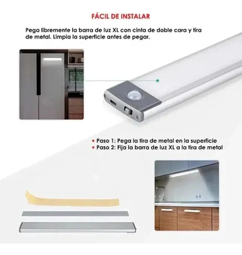 LAMPARA LED RECARGABLE CON SENSOR DE MOVIMIENTO Y 3 TEMPERATURAS - 3