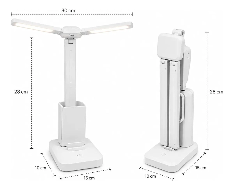 LAMPARA DE ESCRITORIO TACTIL RECARGABLE USB TIPO C - 8