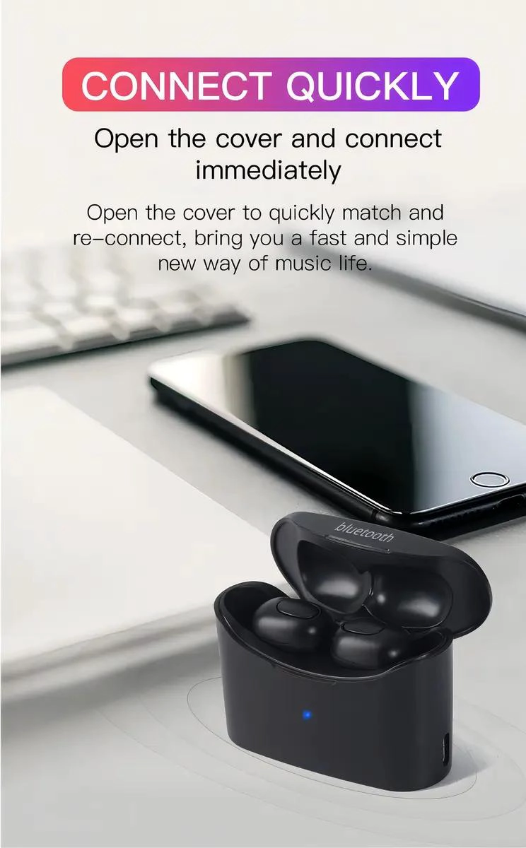 AUDIFONOS IN-EAR BLUETOOTH TWS CON ESTUCHE DE CARGA Y MICROFONO - 7