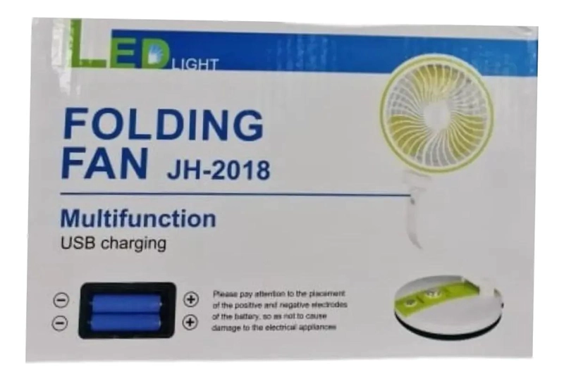 VENTILADOR PLEGABLE PORTATIL CON LUZ LED MULTIFUNCIONAL - 6
