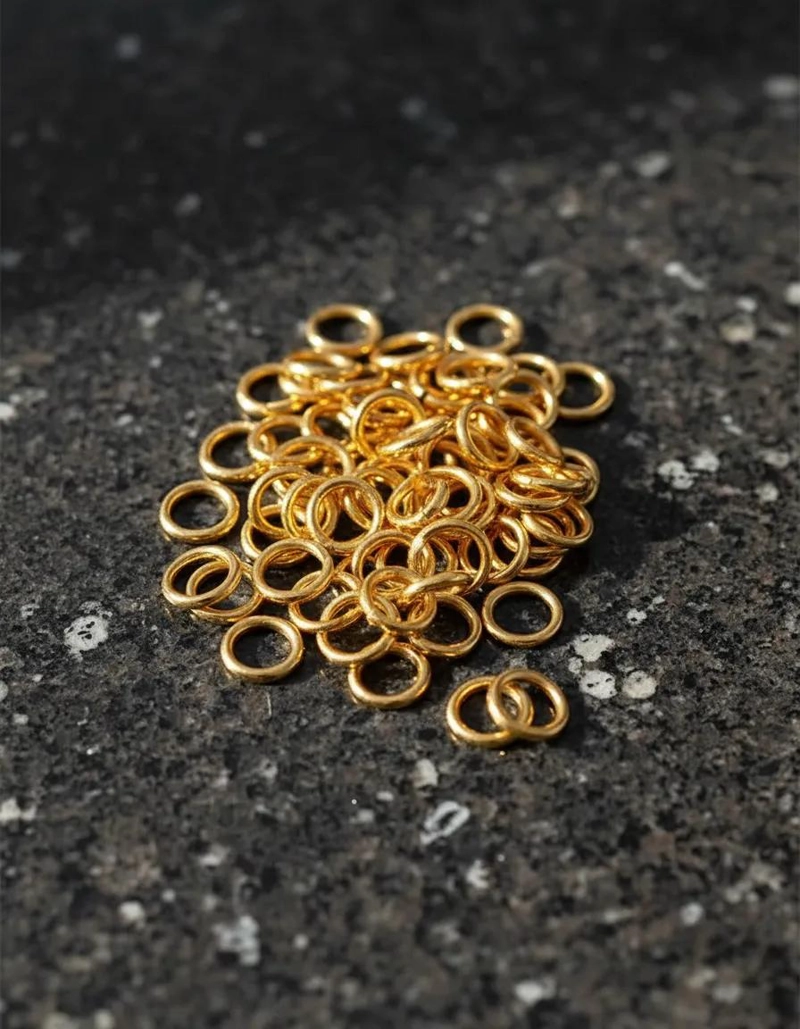 ARGOLLAS DE UNION DE ACERO DORADO PARA PROYECTOS CREATIVOS - 1