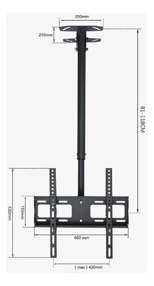 SOPORTE DE TECHO AJUSTABLE PARA TELEVISORES DE 20 A 55 PULGADAS - 3