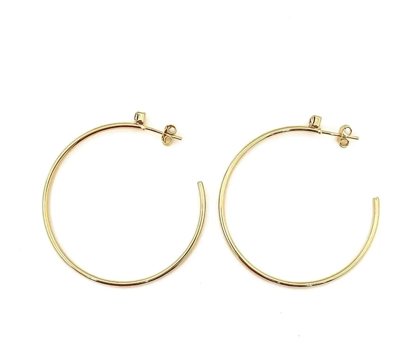 AROS ARGOLLAS 44MM ENCHAPADO ORO 18K HIPOALERGE NICO - 1
