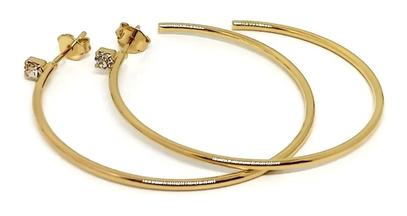 AROS ARGOLLAS 44MM ENCHAPADO ORO 18K HIPOALERGE NICO - 2