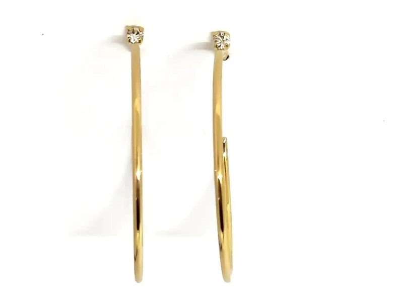 AROS ARGOLLAS 44MM ENCHAPADO ORO 18K HIPOALERGE NICO - 3