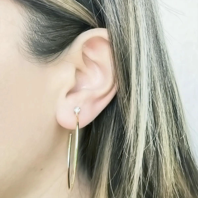 AROS ARGOLLAS 44MM ENCHAPADO ORO 18K HIPOALERGE NICO - 4